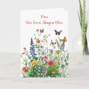 Oma Mütter Tag Liebe in blühenden Wildblumen Karte