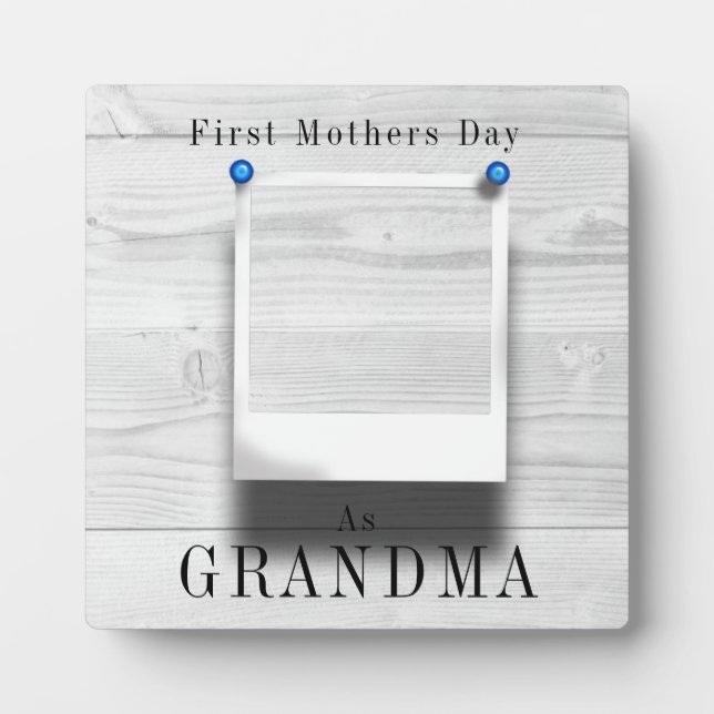 Oma Nana Erste Grandchild Fotovorlage Holz Fotoplatte (Vorderseite)