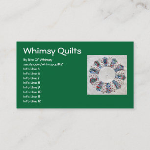 Oma Nellies Quilt - Block #1 Visitenkarte