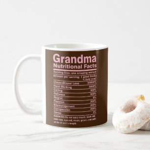 Oma Nutrition Facts Funny Mother Day  Kaffeetasse