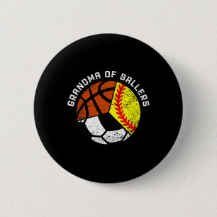 Oma of Byllers Fun Softbyll Soccer Bysketbyll Button