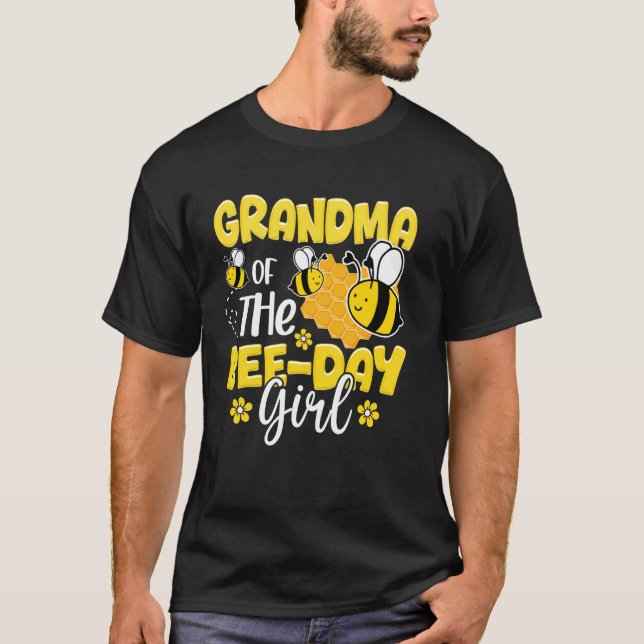 Oma of the Bee Day Girl Birthday Party Bee Lov T-Shirt (Vorderseite)