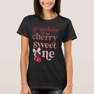 Oma of the Cherry Sweet One Coquette First Bir T-Shirt