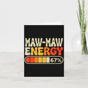 Oma-Oma-Energie 67 Prozent Retro-Grafik für Mutter Karte