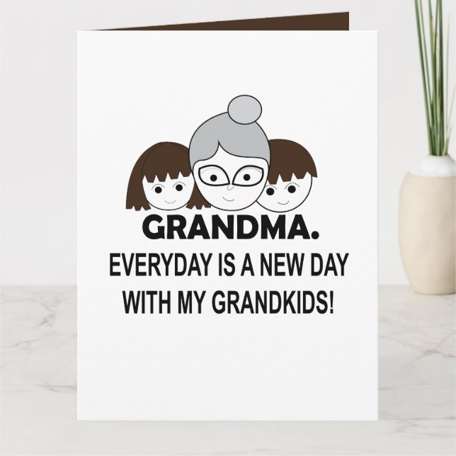 Oma Oma Niedlich Oma Karte (Vorderseite)