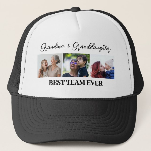 Oma OmaTochter Best Team je Custom Fotos Truckerkappe (Vorderseite)