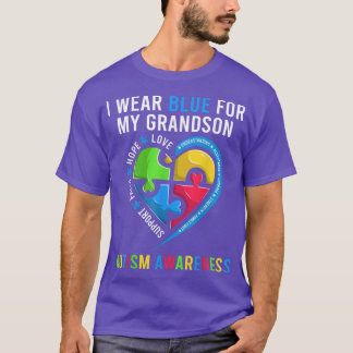Oma Opa Autismus T-Shirt ich trage Blau für m