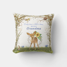 Oma & Opa Fawn Owl Sonnige Blume Kissen