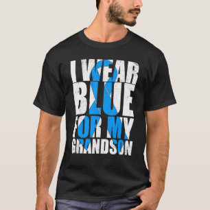 Oma Opa Ich Trage Blau Für Meinen Enkel Autismus T-Shirt
