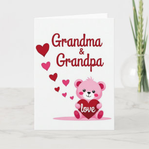 Oma Opa Liebesherz Karte