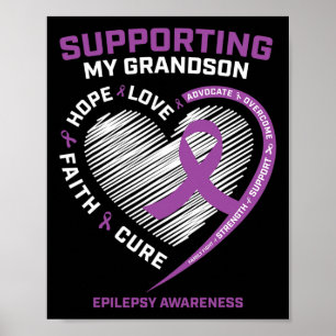 Oma Opa Lila Männer Großmutter Epilepsie Poster