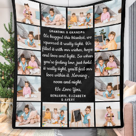 Oma Opa Personalisiertes Gedicht 14 FotoCollage Fleecedecke