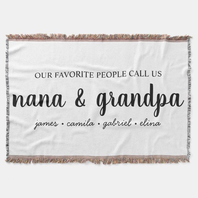 Oma & Opas Geschenk, Oma, Opa, Großeltern Decke (Vorderseite)