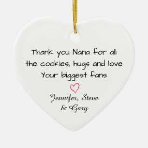Oma-Ornament – Individuelles Nana-Familienandenken Keramik Ornament
