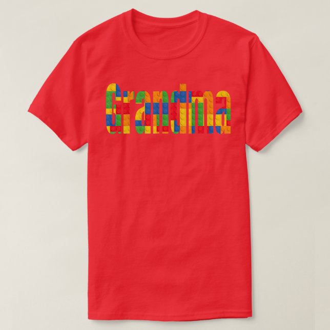 Oma Parent Brick Master Builder Gebäude Block T-Shirt (Design vorne)
