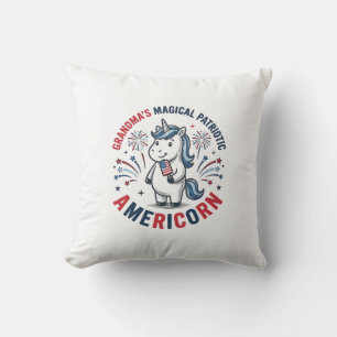 Oma patriotisches Americorn Einhorn Shirt Design_1 Kissen