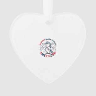 Oma patriotisches Americorn Einhorn-Shirt-Design_1 Ornament
