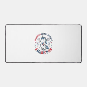Oma patriotisches Americorn Einhorn Shirt Design_1 Schreibtischunterlage