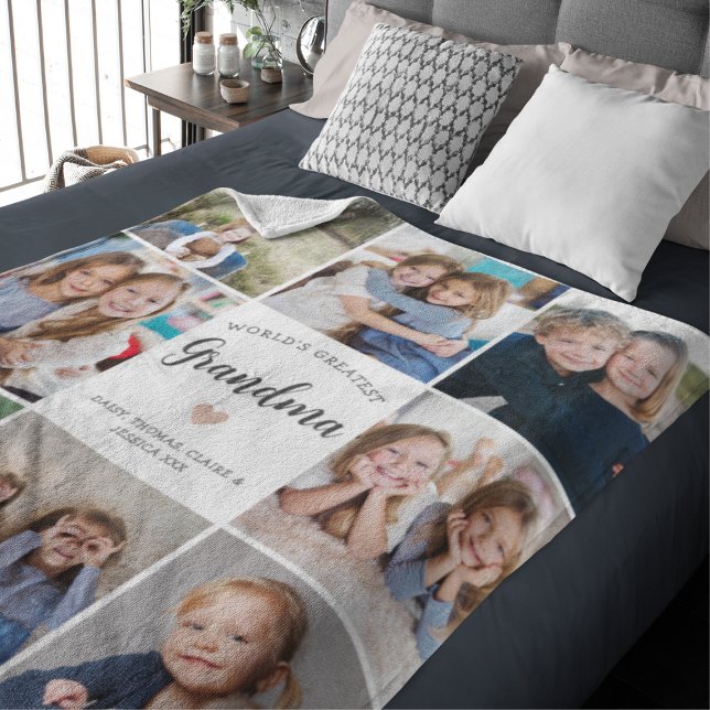Oma Personalisiert Foto Collage Modern Fleecedecke (Von Creator hochgeladen)