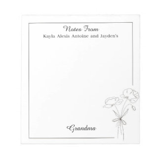 Oma Personalisiert Stationspapier Blumenpapier Set Notizblock