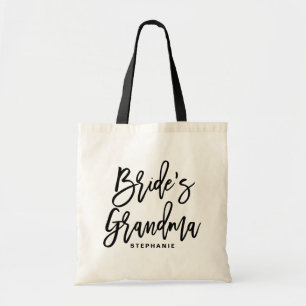 Oma-Personalisierte der Black Hand Lettering Bride Tragetasche