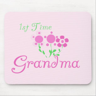 Oma-Pink-Blume zum ersten Mal Mousepad