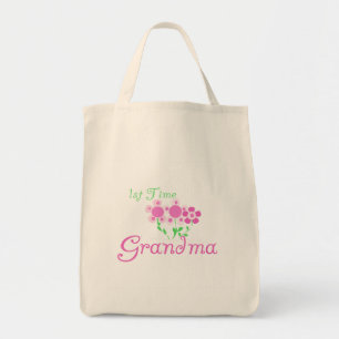 Oma-Pink-Blume zum ersten Mal Tragetasche