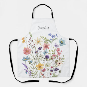 Oma Pink Floral Botanisch Schürze
