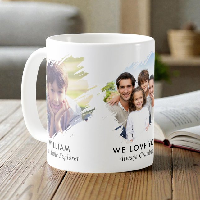 Oma Pinselstrich 3 Foto Kaffeetasse (Grandma Brushstroke 3 Photo Coffee Mug)