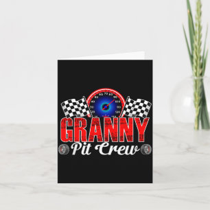 Oma-Pit-Crew-Rennfamilien-Rennwagen-Geburtstag Karte