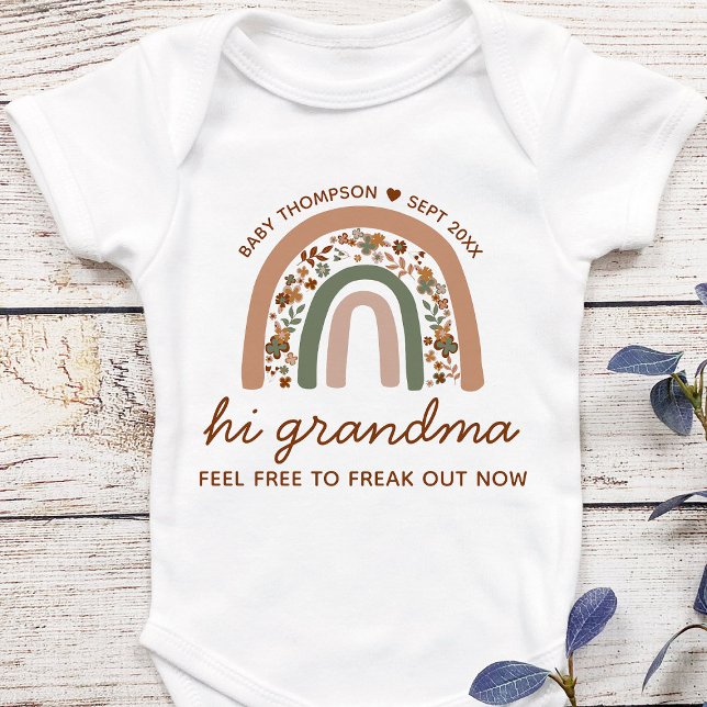 Oma Pregnancy Ankündigung Oma zu geben Geschenk Baby Strampler (Von Creator hochgeladen)