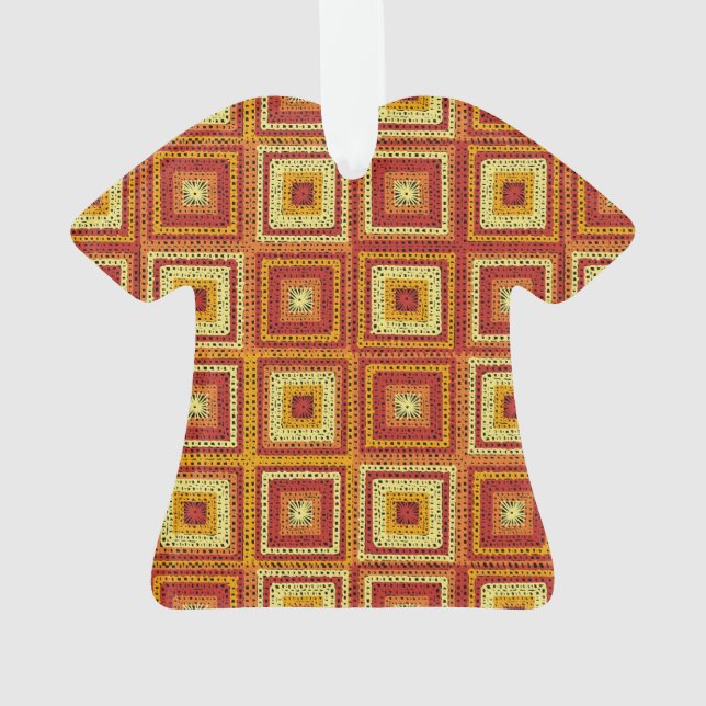 Oma-Quadrat-Muster Ornament (Rückseite)