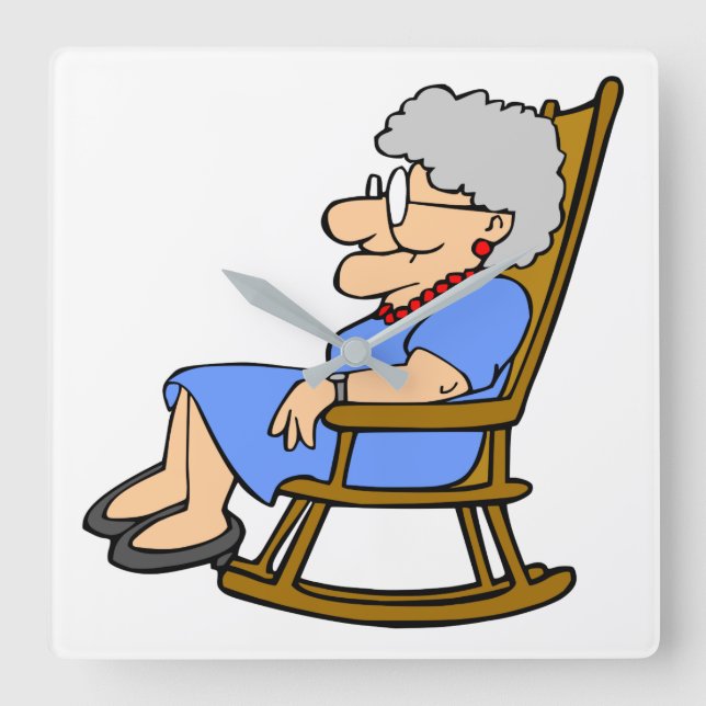 Oma Quadratische Wanduhr (Vorderseite)