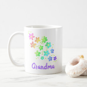 Oma Rainbow Blume Tasse