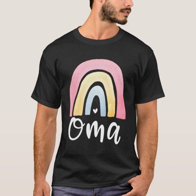 Oma Rainbow für Ger Grandma Grand T-Shirt (Vorderseite)