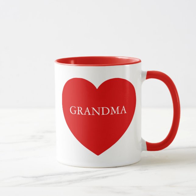 Oma Red Heart Tasse (Rechts)