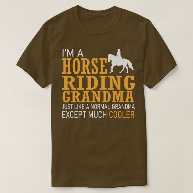 Oma Reiten Oma  T-Shirt (Design vorne)