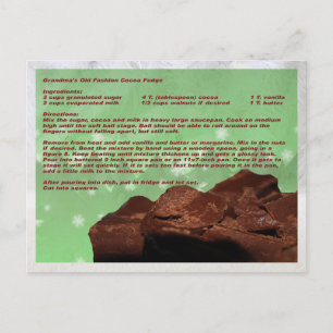 Oma-Rezept der alten Mode Postkarte