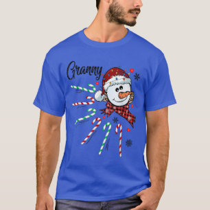 Oma Schneemann Zuckerstange Weihnachten Xmas Lusti T-Shirt