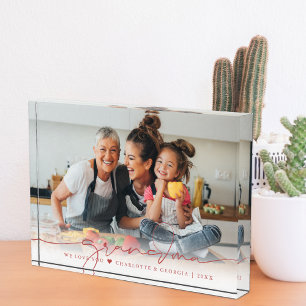 Oma-Schrift-Overlay   Wir lieben dich Foto-Block Fotoblock