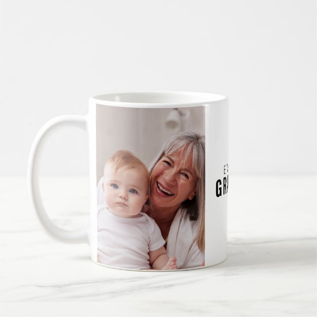 Oma Schwarz Weiß 2 Foto Kaffeetasse (Links)