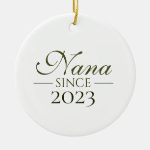 Oma Seit Personalisiertes Jahr Minimal Familien De Keramik Ornament