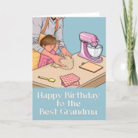 Oma Sentimental Baking Birthday Card