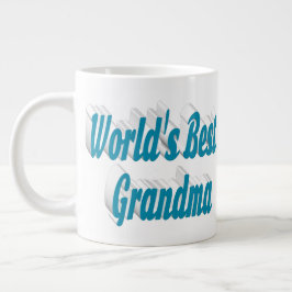 Oma Sky blauer Halbtypografie Mütter Tag Jumbo-Tasse