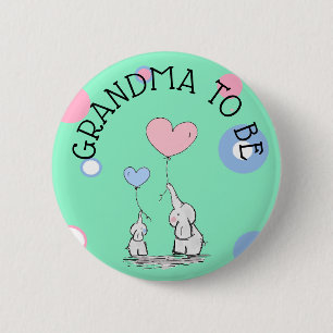 Oma soll Elefant Baby Showknopf sein Button