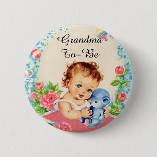 Oma soll Vintager Baby-Duschknopf sein Button