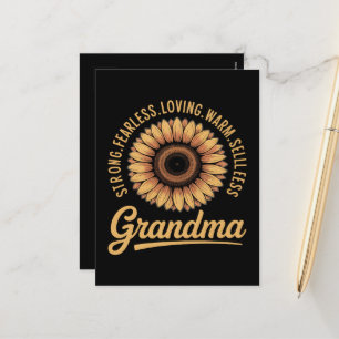 Oma Sonnenblume Muttertag  Feiertagspostkarte