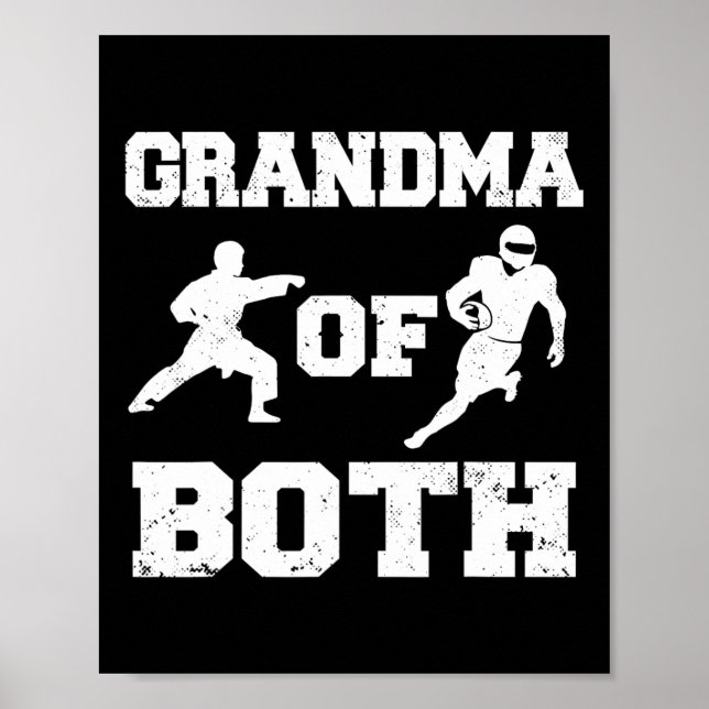 Oma sowohl des sonnigen Fußes als auch der Karate- Poster (Vorne)
