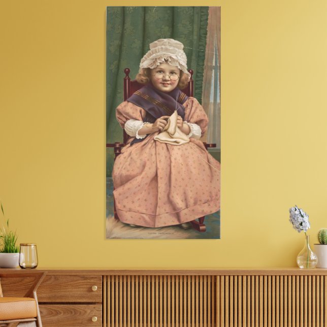 Oma spielen leinwanddruck (Insitu (Wohnzimmer))
