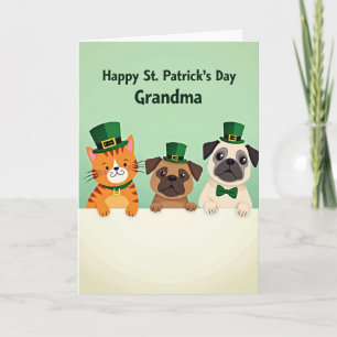 Oma St. Patrick's Day Tierkarte Karte